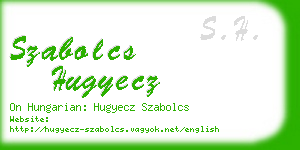 szabolcs hugyecz business card